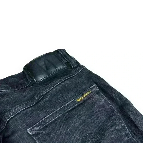 NUDIE JEANS CO Men’s Straight Slim Fit Jeans Organic Black W33 L34 Dean Stretch - Picture 6 of 12